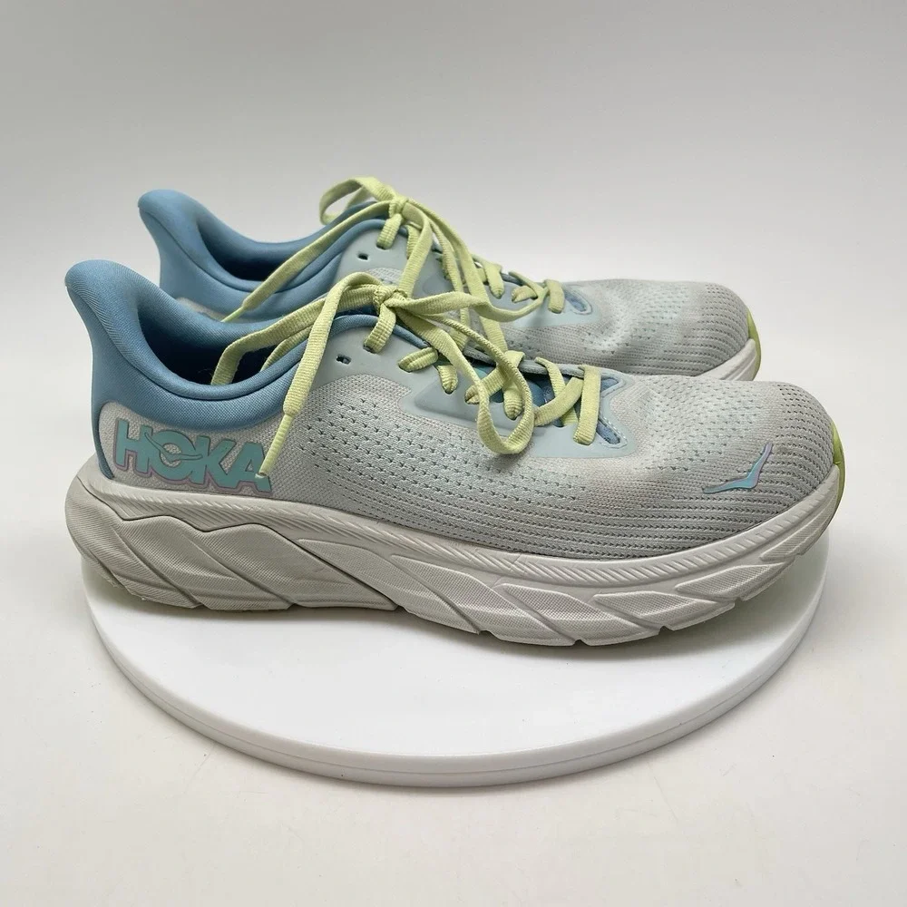 Hoka One One Sneakers Womens 8 B Arahi 7 1147851 ISK‎ Blue Running Gym Shoes